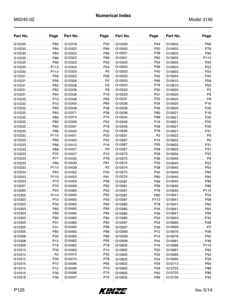 Kinze 3140 Stack Fold Planter Rev. 5/14 User Manual | Page 128 / 136