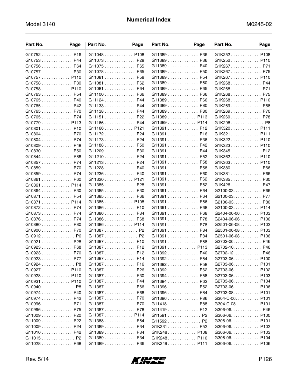 Kinze 3140 Stack Fold Planter Rev. 5/14 User Manual | Page 129 / 136