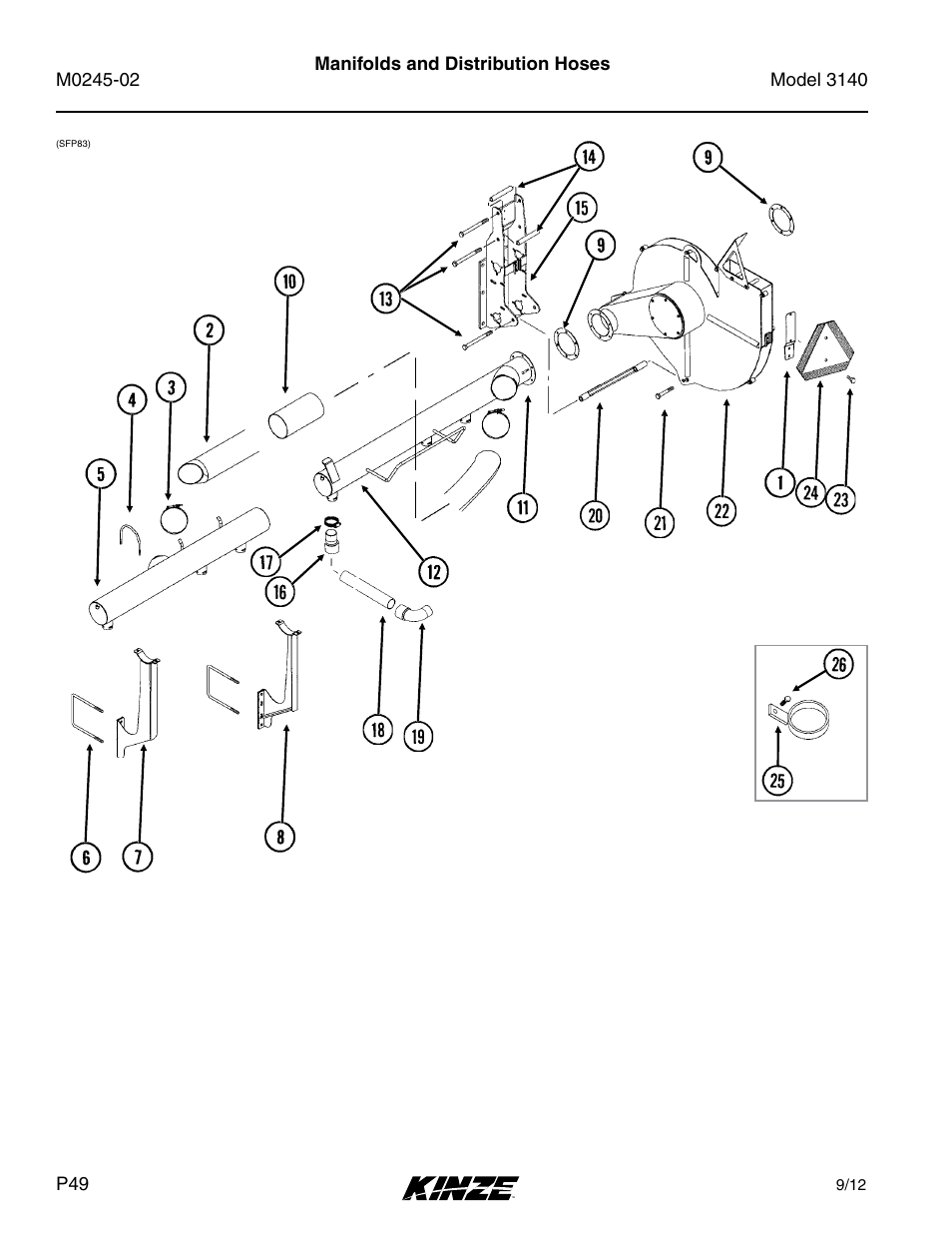 Manifolds and distribution hoses | Kinze 3140 Stack Fold Planter Rev. 5/14 User Manual | Page 52 / 136