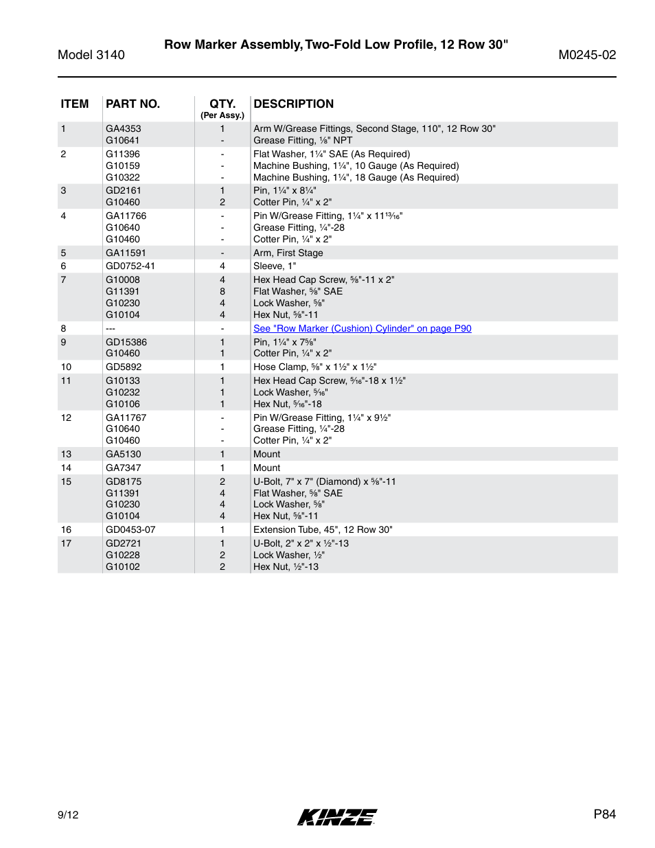 Kinze 3140 Stack Fold Planter Rev. 5/14 User Manual | Page 87 / 136
