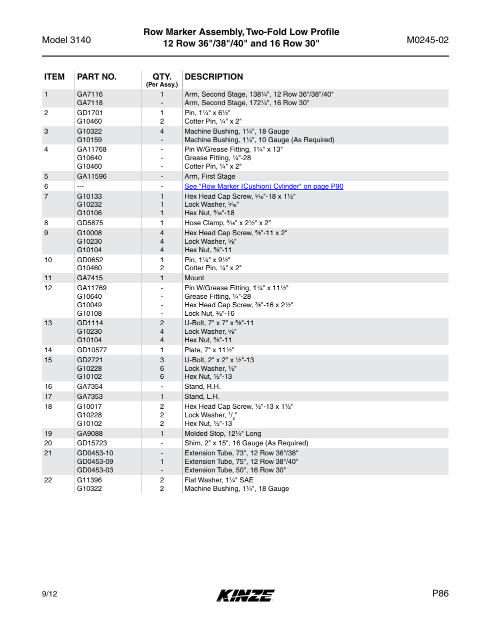 Kinze 3140 Stack Fold Planter Rev. 5/14 User Manual | Page 89 / 136