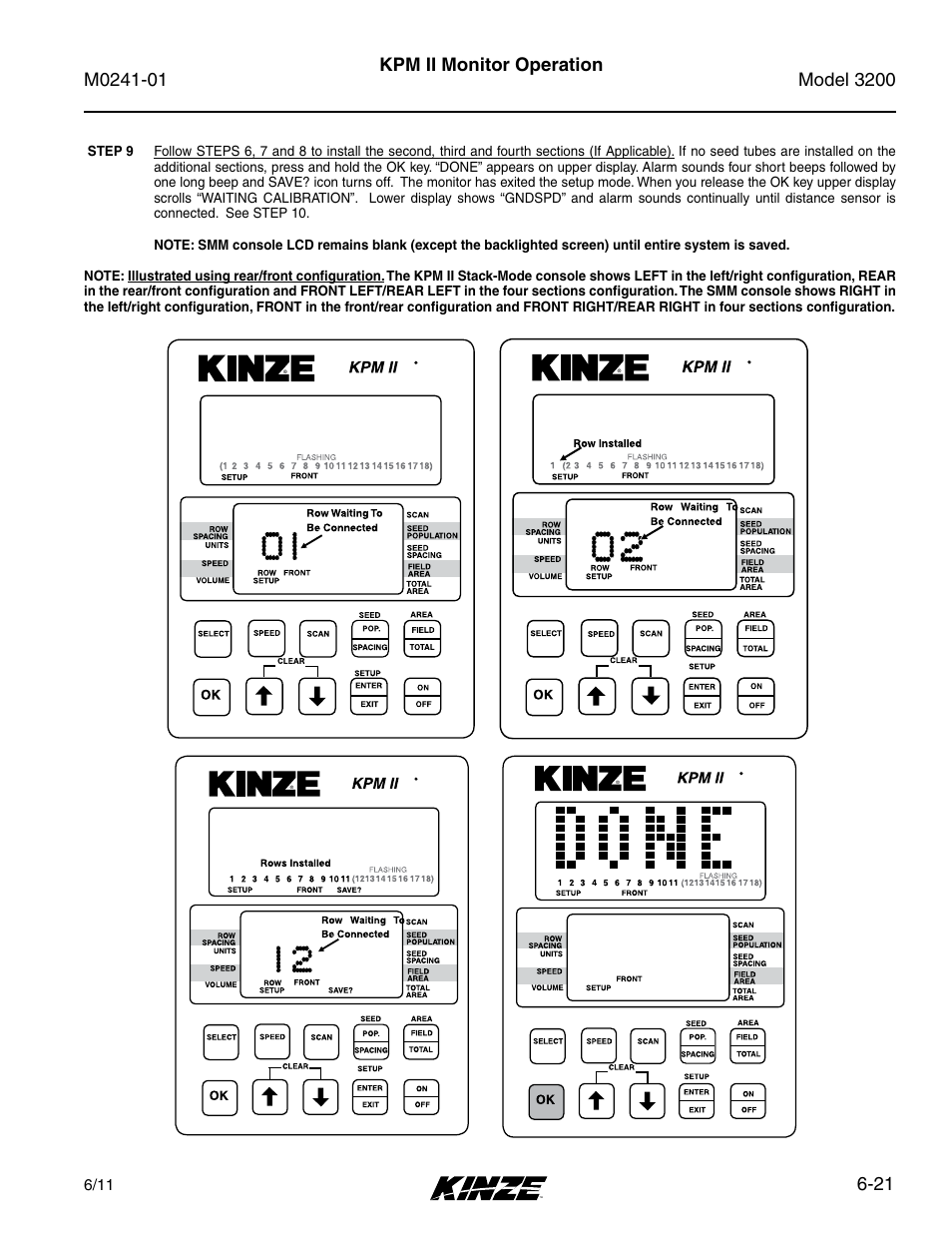 21 kpm ii monitor operation | Kinze 3200 Wing-Fold Planter Rev. 7/14 User Manual | Page 111 / 192