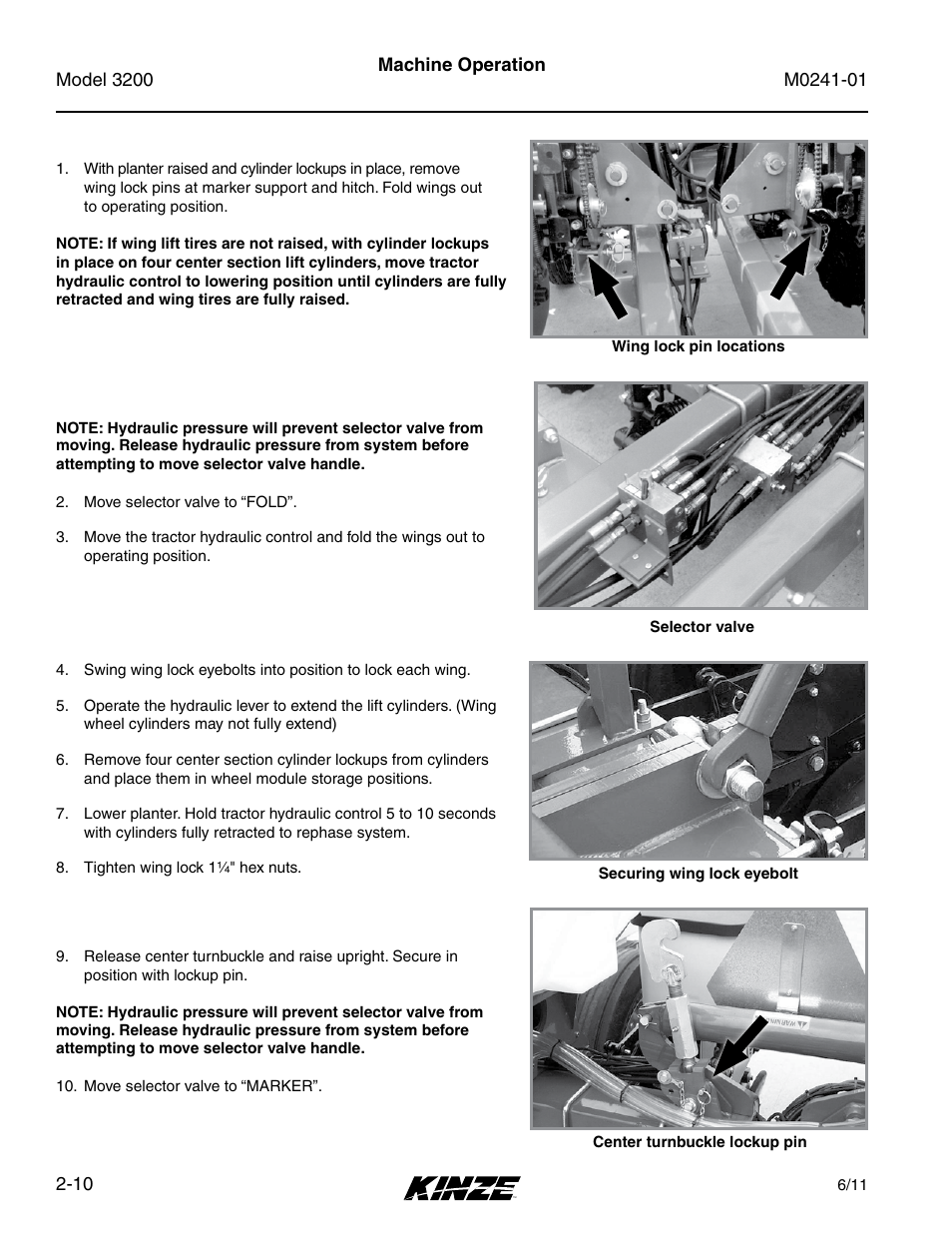 Kinze 3200 Wing-Fold Planter Rev. 7/14 User Manual | Page 22 / 192