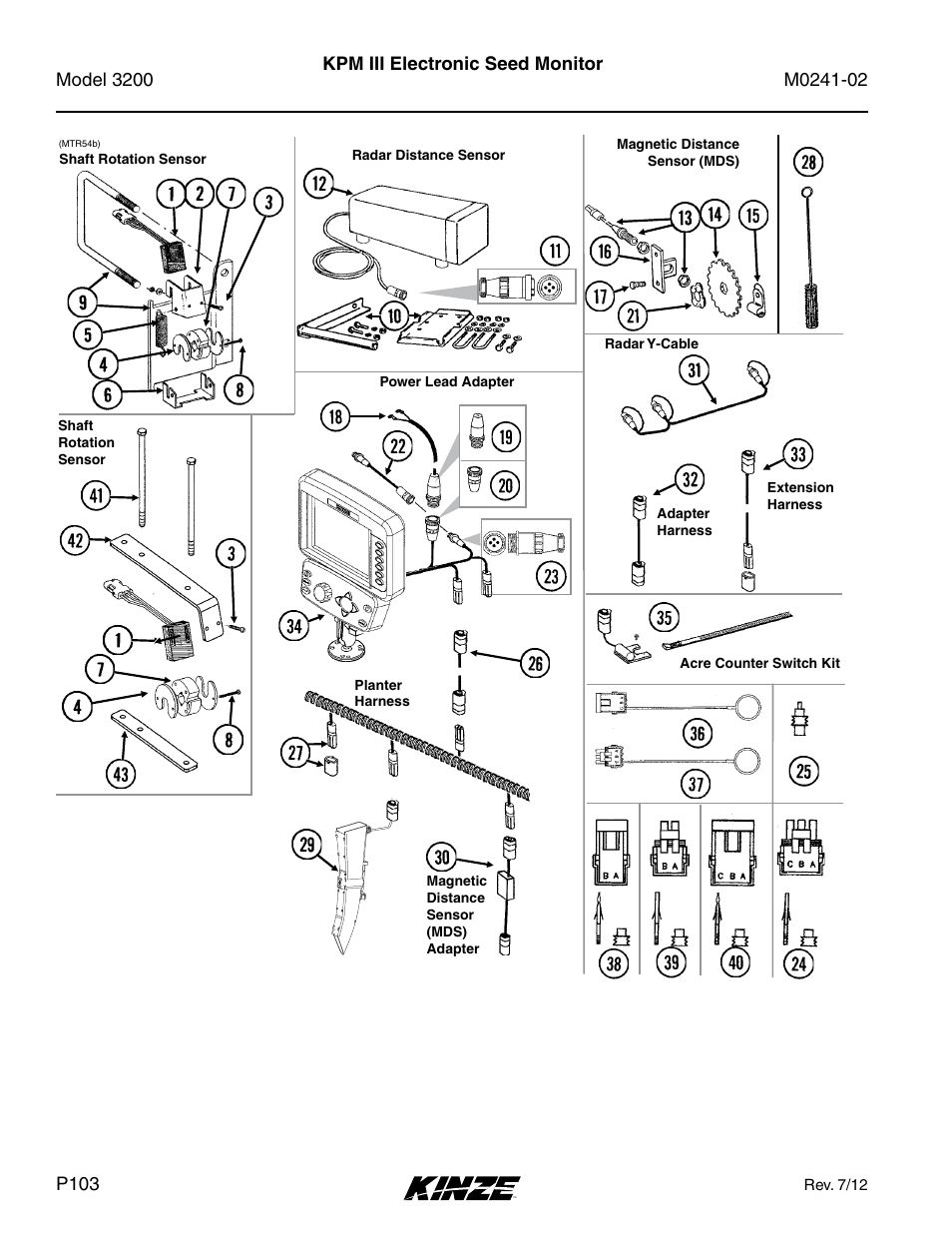 Kpm iii electronic seed monitor | Kinze 3200 Wing-Fold Planter Rev. 5/14 User Manual | Page 106 / 166