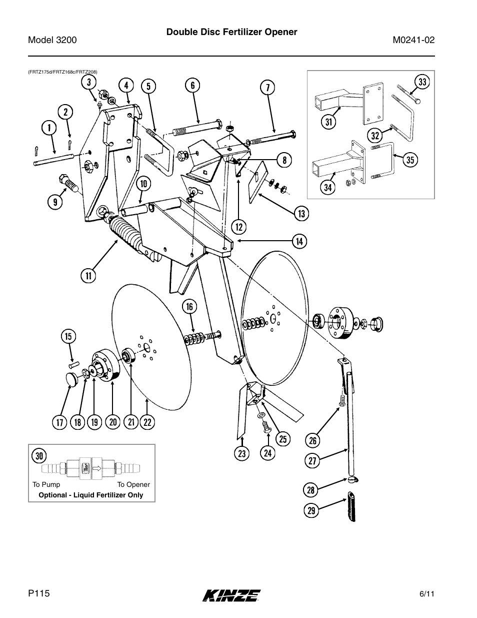 Fertilizer, Double disc fertilizer opener | Kinze 3200 Wing-Fold Planter Rev. 5/14 User Manual | Page 118 / 166