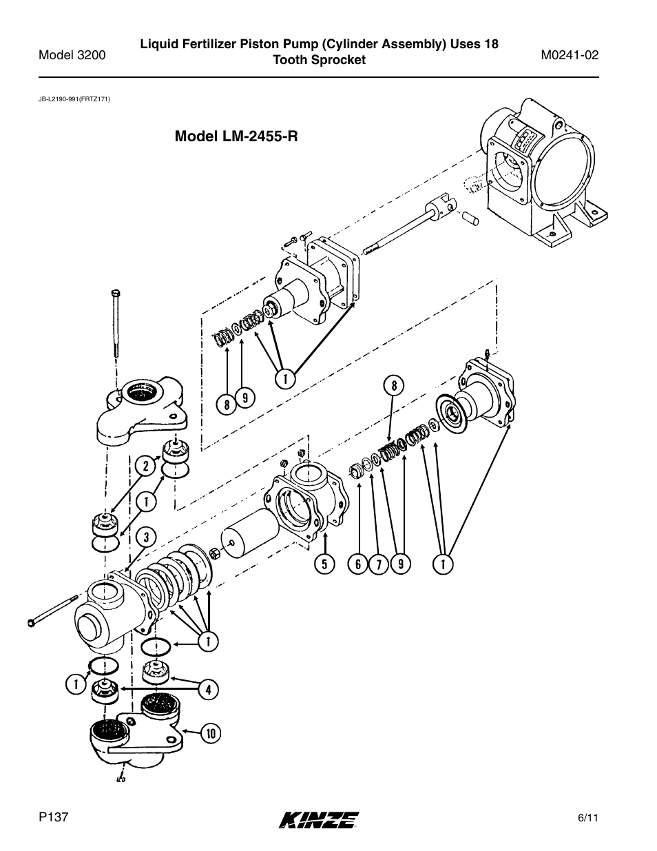 Model lm-2455-r | Kinze 3200 Wing-Fold Planter Rev. 5/14 User Manual | Page 140 / 166