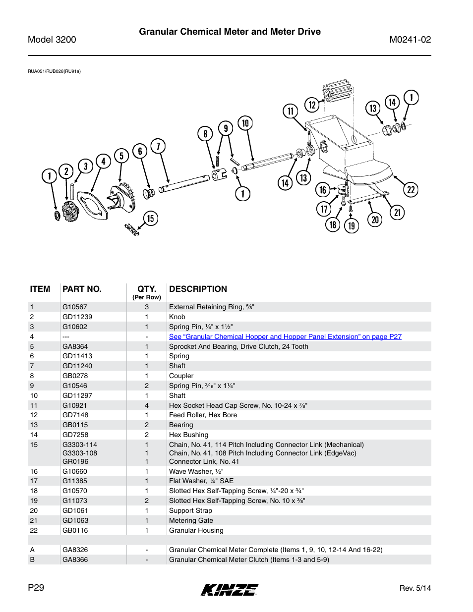 Granular chemical meter and meter drive | Kinze 3200 Wing-Fold Planter Rev. 5/14 User Manual | Page 32 / 166