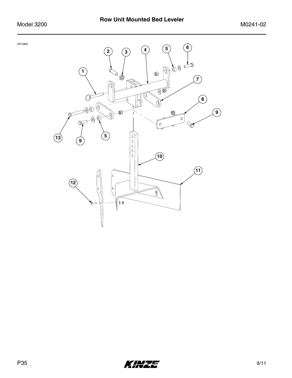 Row unit mounted bed leveler | Kinze 3200 Wing-Fold Planter Rev. 5/14 User Manual | Page 38 / 166