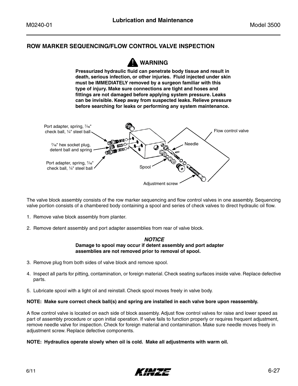Kinze 3500 Lift and Rotate Planter Rev. 7/14 User Manual | Page 123 / 140