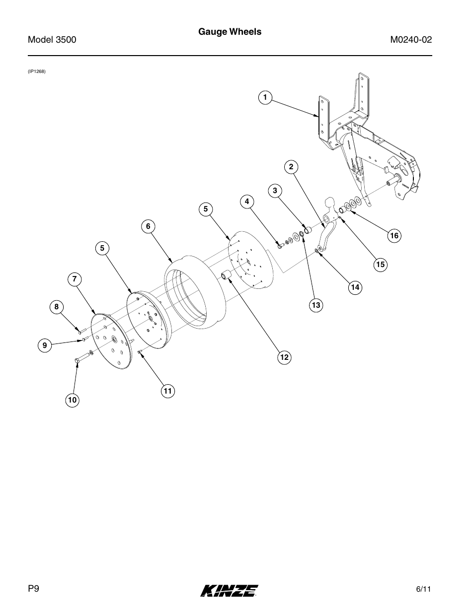Gauge wheels | Kinze 3500 Lift and Rotate Planter Rev. 5/14 User Manual | Page 12 / 182