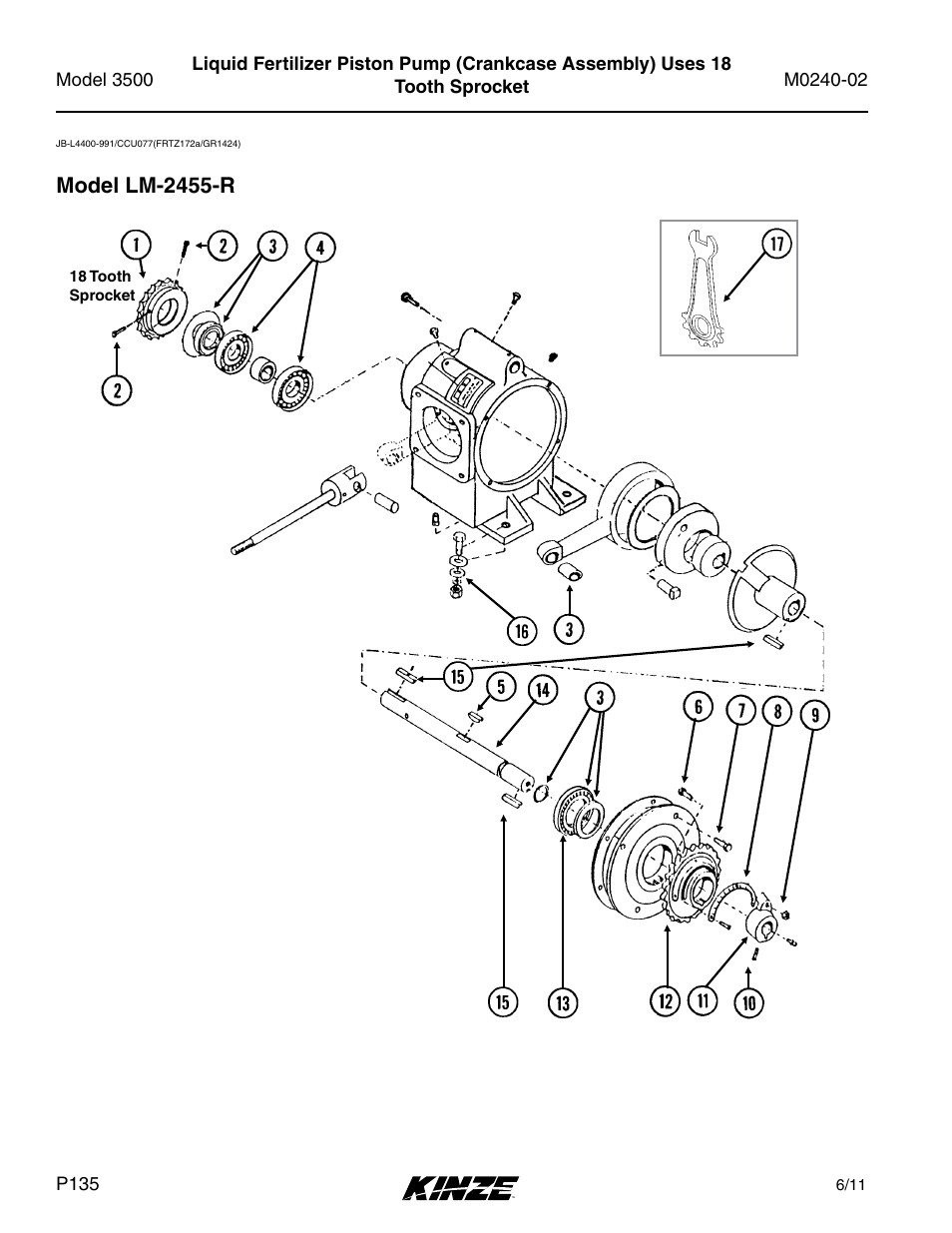 Model lm-2455-r | Kinze 3500 Lift and Rotate Planter Rev. 5/14 User Manual | Page 138 / 182