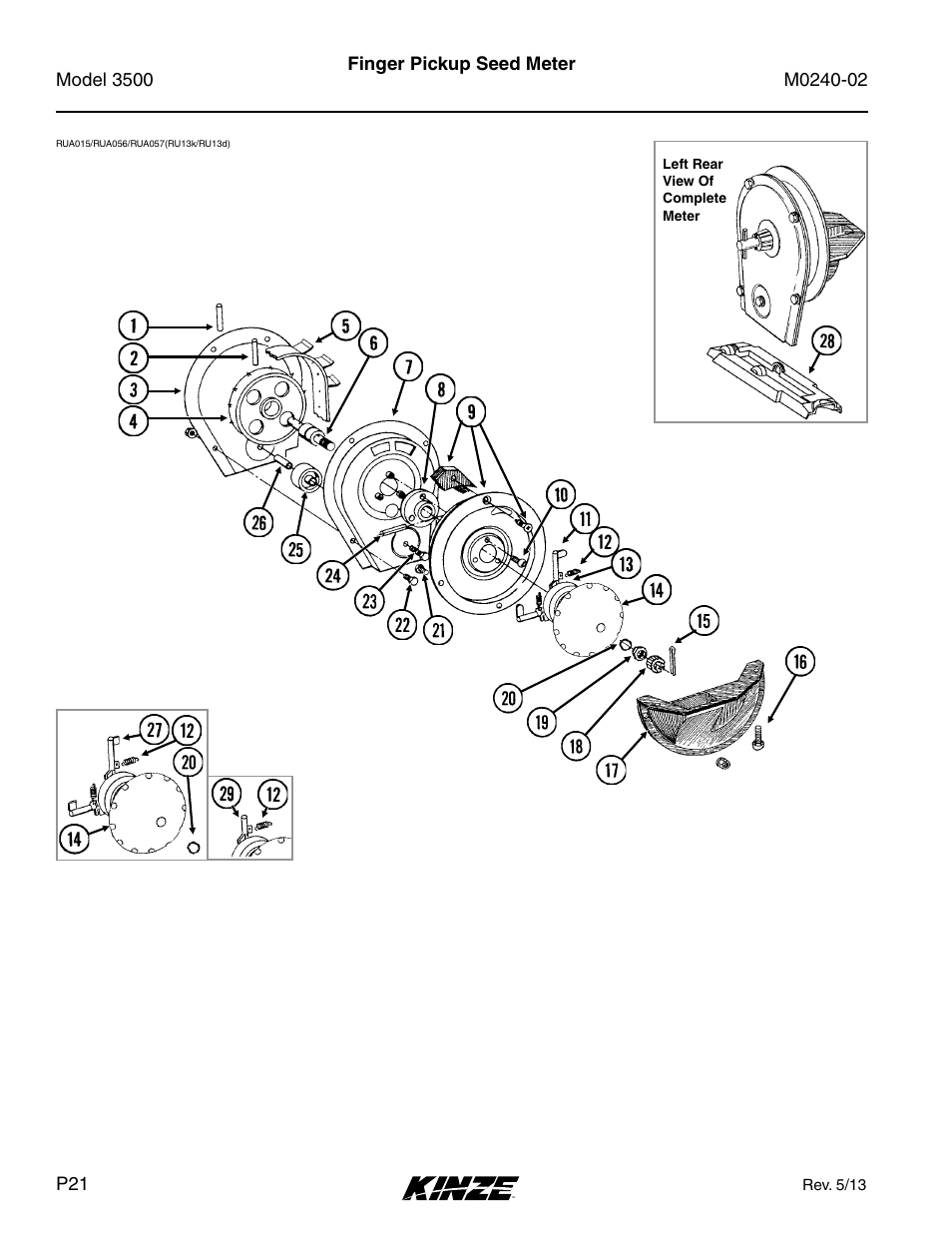 Finger pickup seed meter | Kinze 3500 Lift and Rotate Planter Rev. 5/14 User Manual | Page 24 / 182