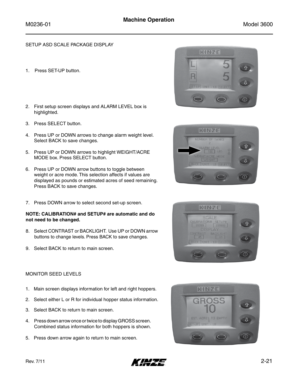 Kinze 3600 Lift and Rotate Planter Rev. 7/14 User Manual | Page 31 / 172