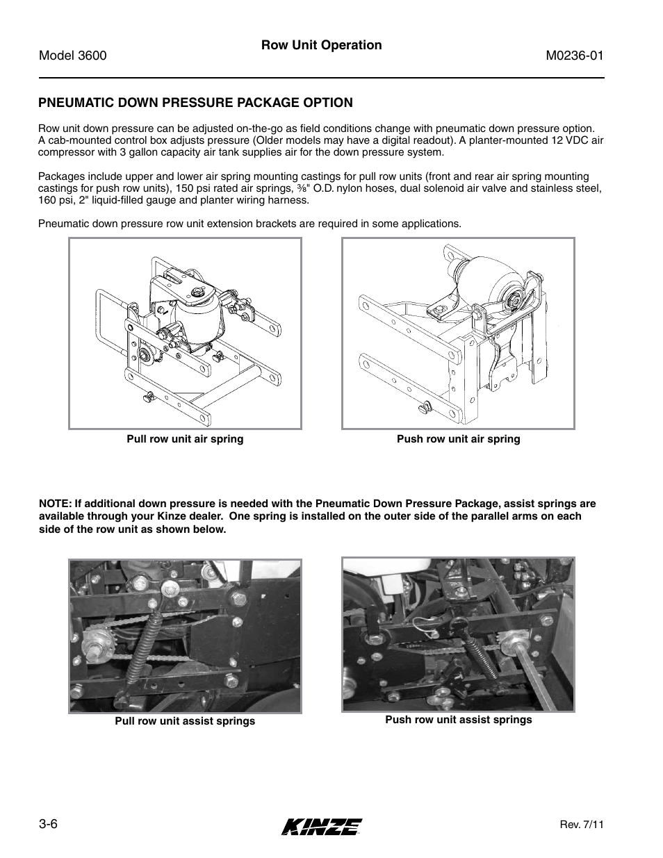 Kinze 3600 Lift and Rotate Planter Rev. 7/14 User Manual | Page 50 / 172