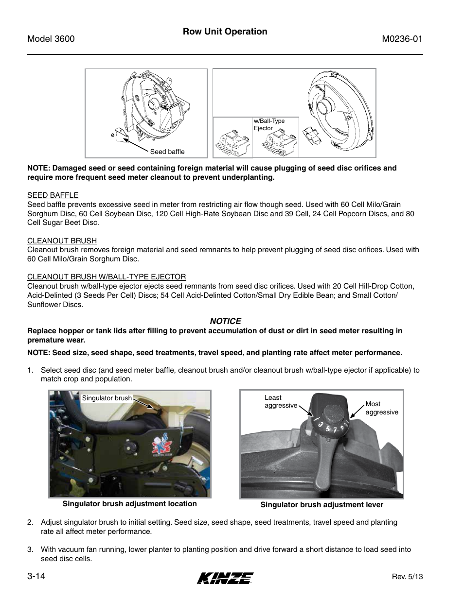 Kinze 3600 Lift and Rotate Planter Rev. 7/14 User Manual | Page 58 / 172