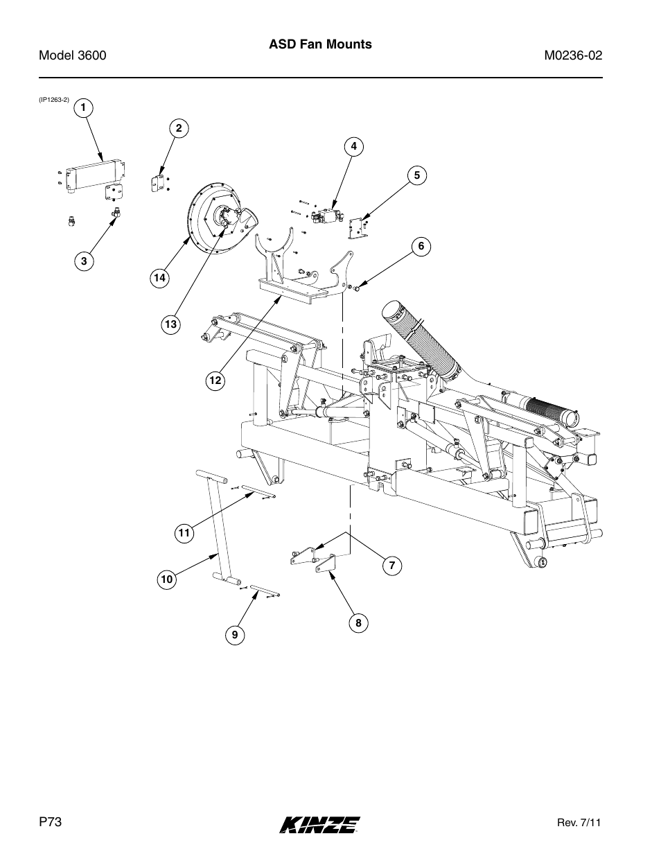 Air seed delivery system (asd), Asd fan mounts | Kinze 3600 Lift and Rotate Planter Rev. 5/14 User Manual | Page 76 / 302