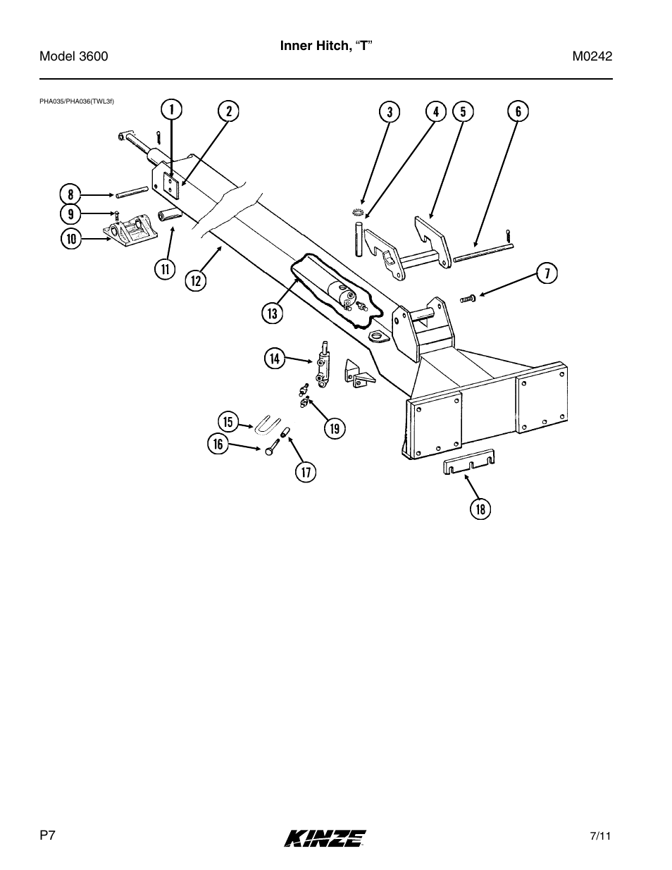 Inner hitch, “t, Inner hitch, “ t | Kinze 3600 Lift and Rotate Planter Rev. 6/14 User Manual | Page 10 / 40