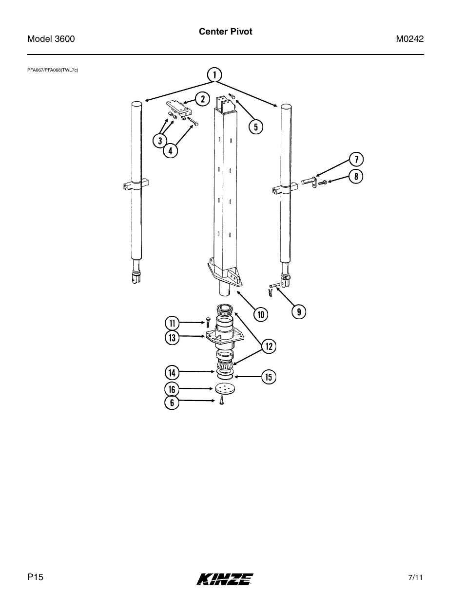 Center pivot | Kinze 3600 Lift and Rotate Planter Rev. 6/14 User Manual | Page 18 / 40