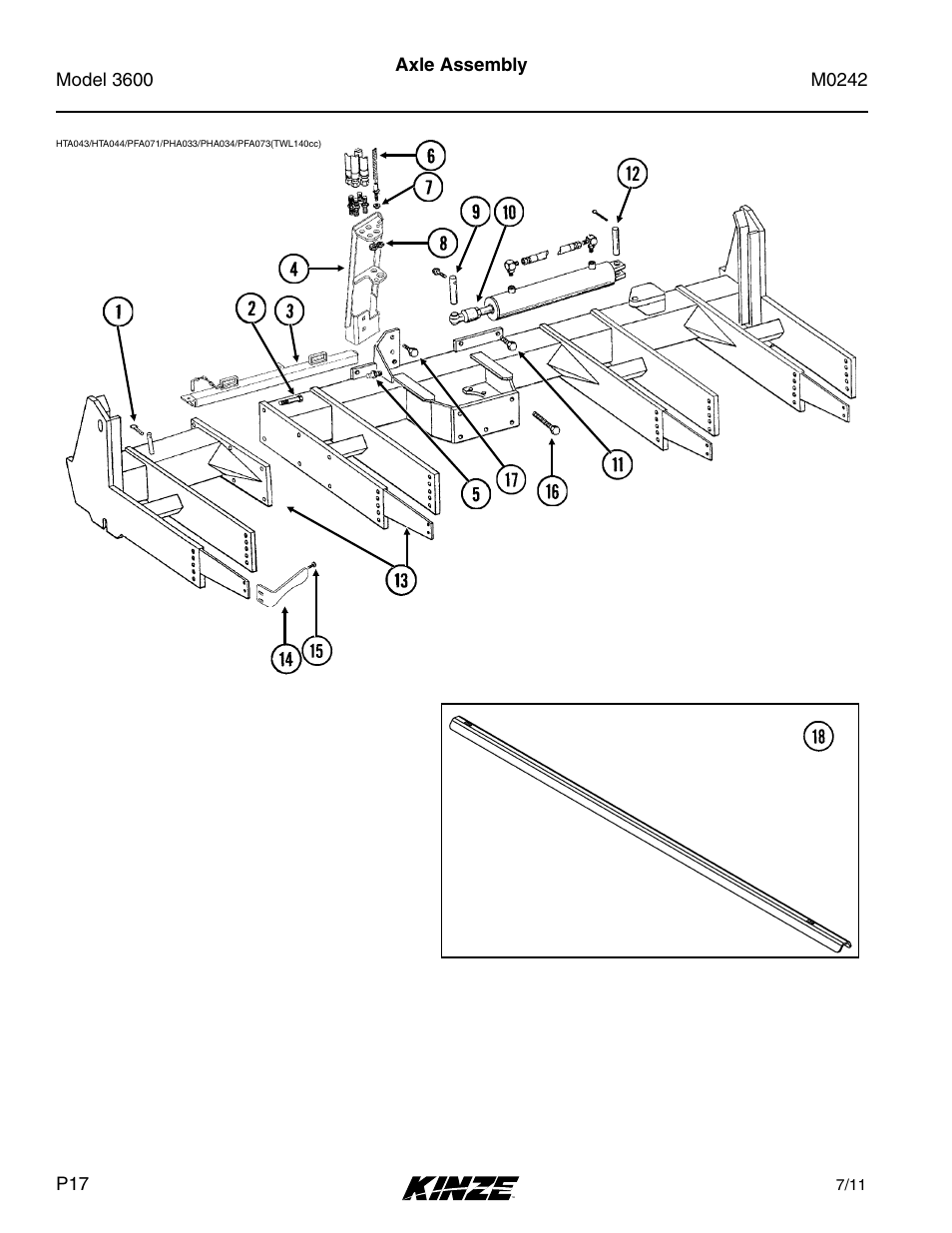 Axle assembly | Kinze 3600 Lift and Rotate Planter Rev. 6/14 User Manual | Page 20 / 40