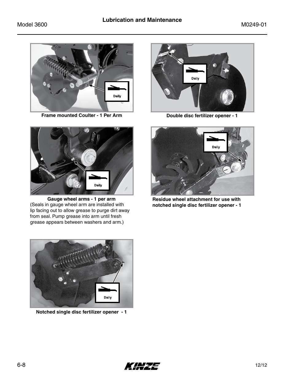 Kinze 3600 Lift and Rotate Planter (70 CM) Rev. 5/14 User Manual | Page 112 / 158
