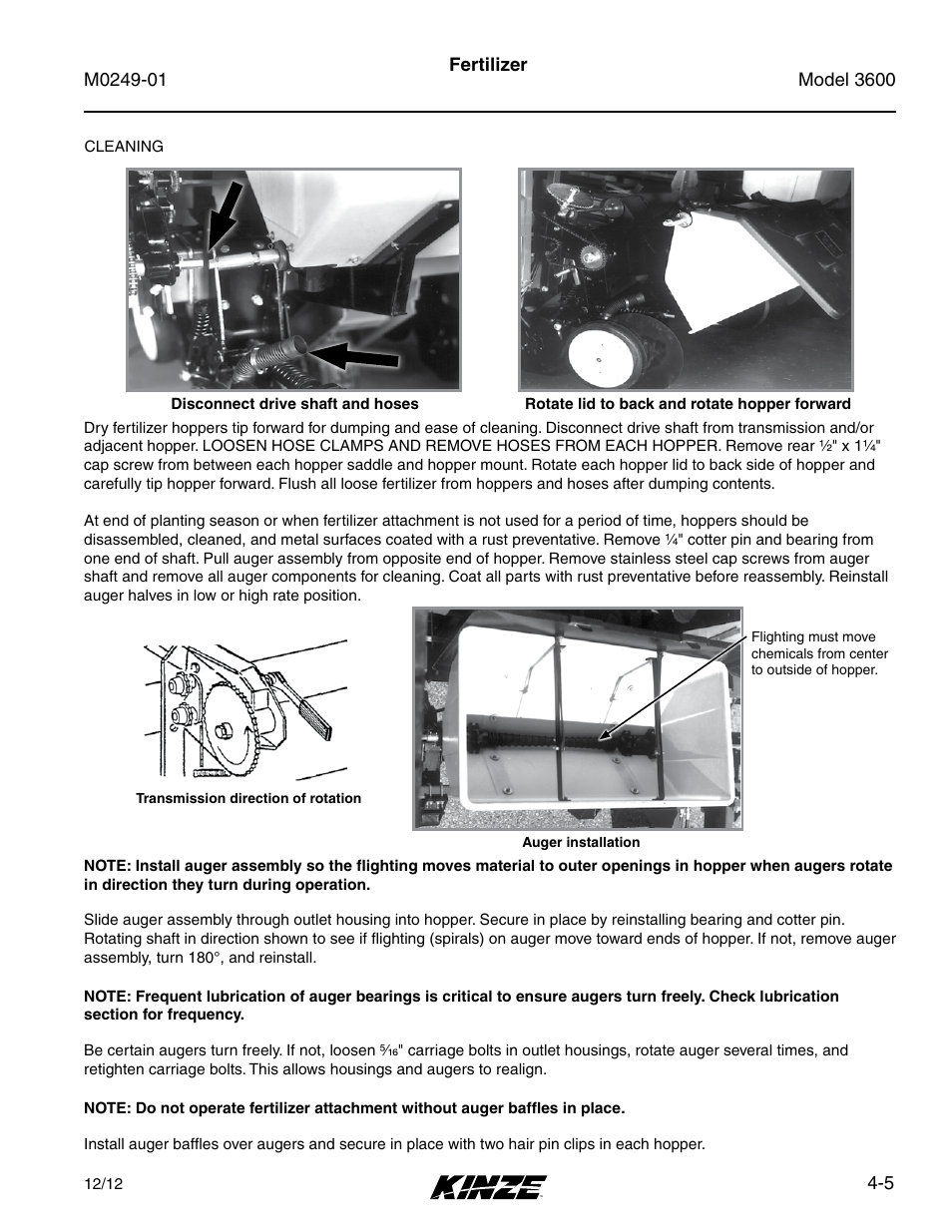 Kinze 3600 Lift and Rotate Planter (70 CM) Rev. 5/14 User Manual | Page 75 / 158