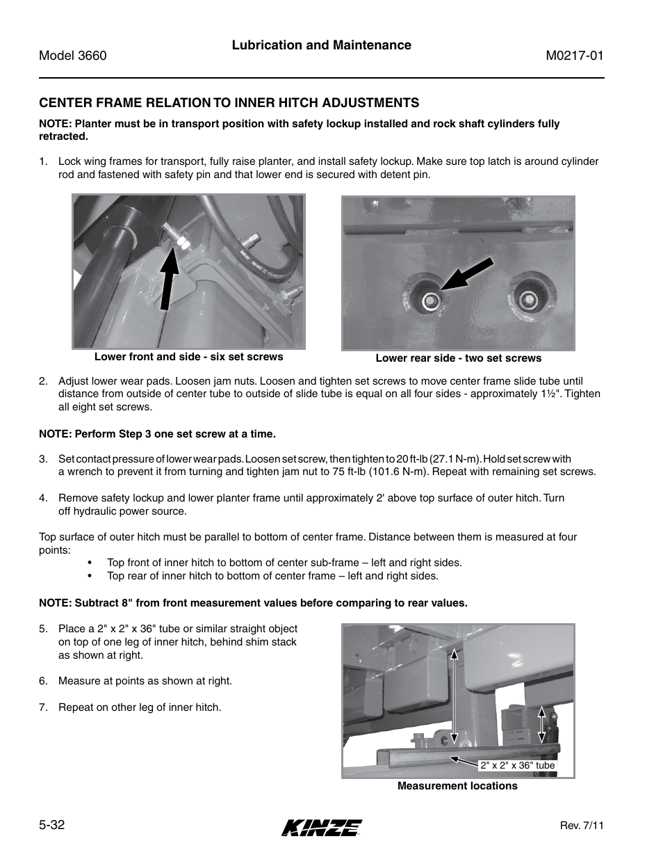 Kinze 3660 Lift and Rotate Planter Rev. 7/14 User Manual | Page 112 / 150