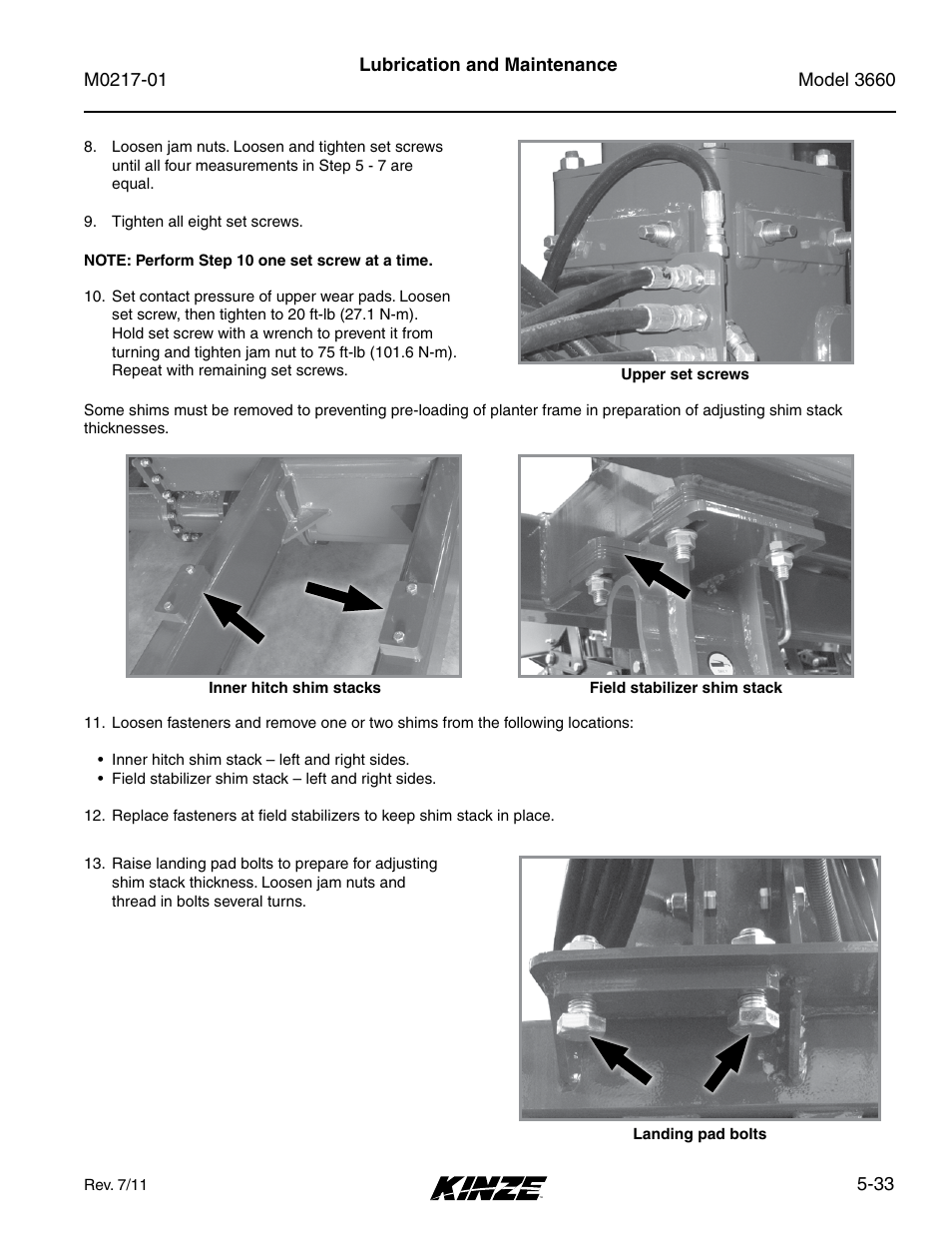 Kinze 3660 Lift and Rotate Planter Rev. 7/14 User Manual | Page 113 / 150