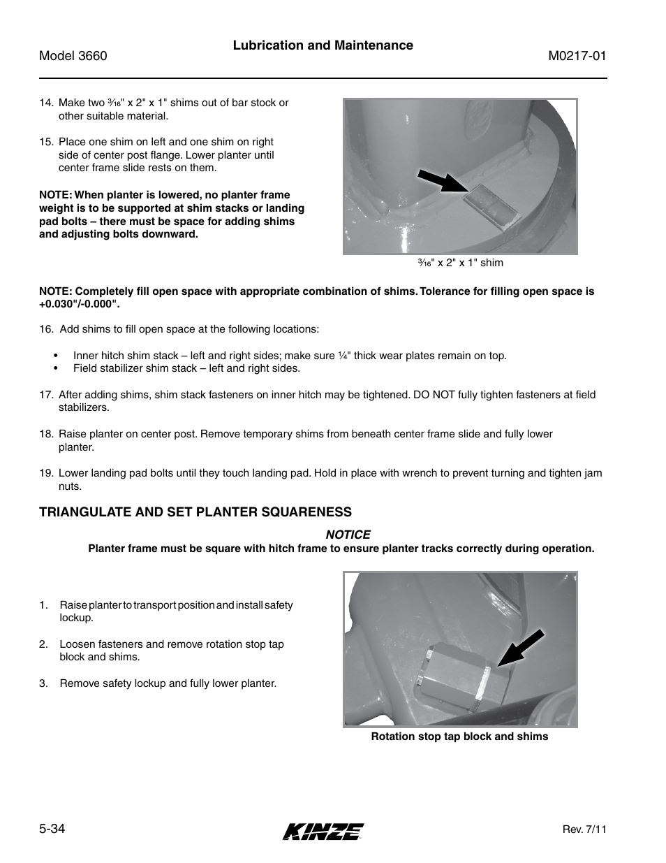 Kinze 3660 Lift and Rotate Planter Rev. 7/14 User Manual | Page 114 / 150
