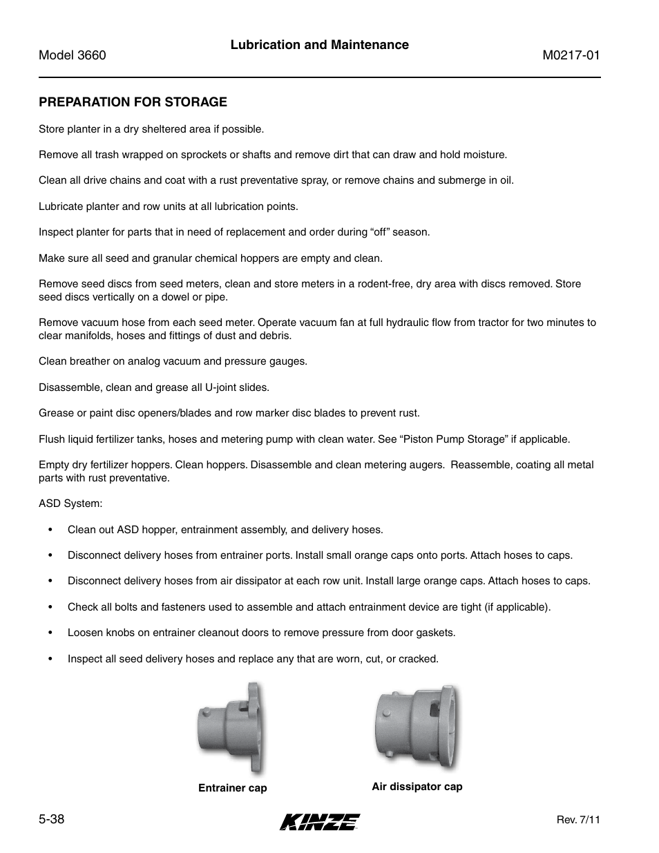 Kinze 3660 Lift and Rotate Planter Rev. 7/14 User Manual | Page 118 / 150