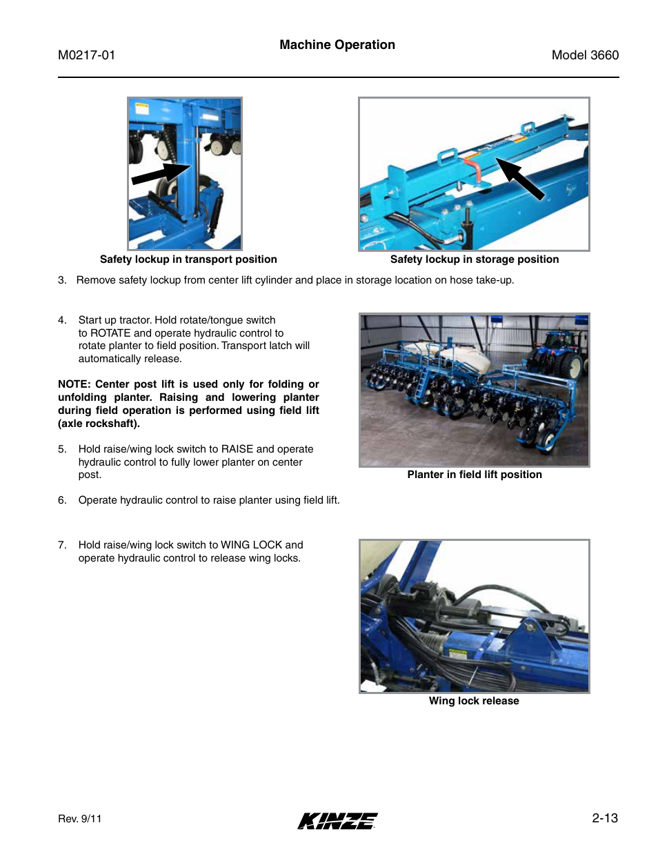 Kinze 3660 Lift and Rotate Planter Rev. 7/14 User Manual | Page 25 / 150