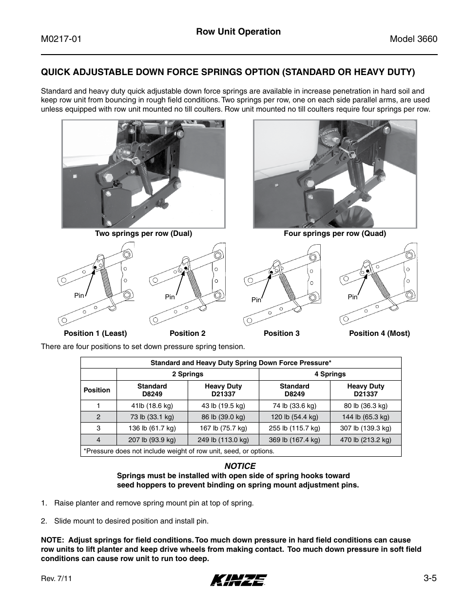 Heavy duty) -5 | Kinze 3660 Lift and Rotate Planter Rev. 7/14 User Manual | Page 49 / 150