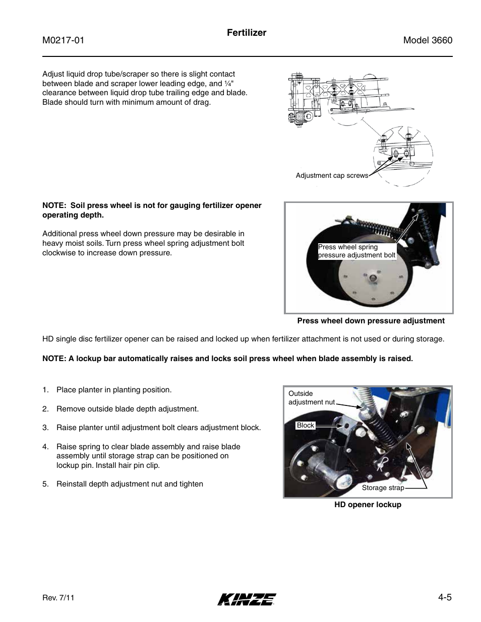 Kinze 3660 Lift and Rotate Planter Rev. 7/14 User Manual | Page 77 / 150