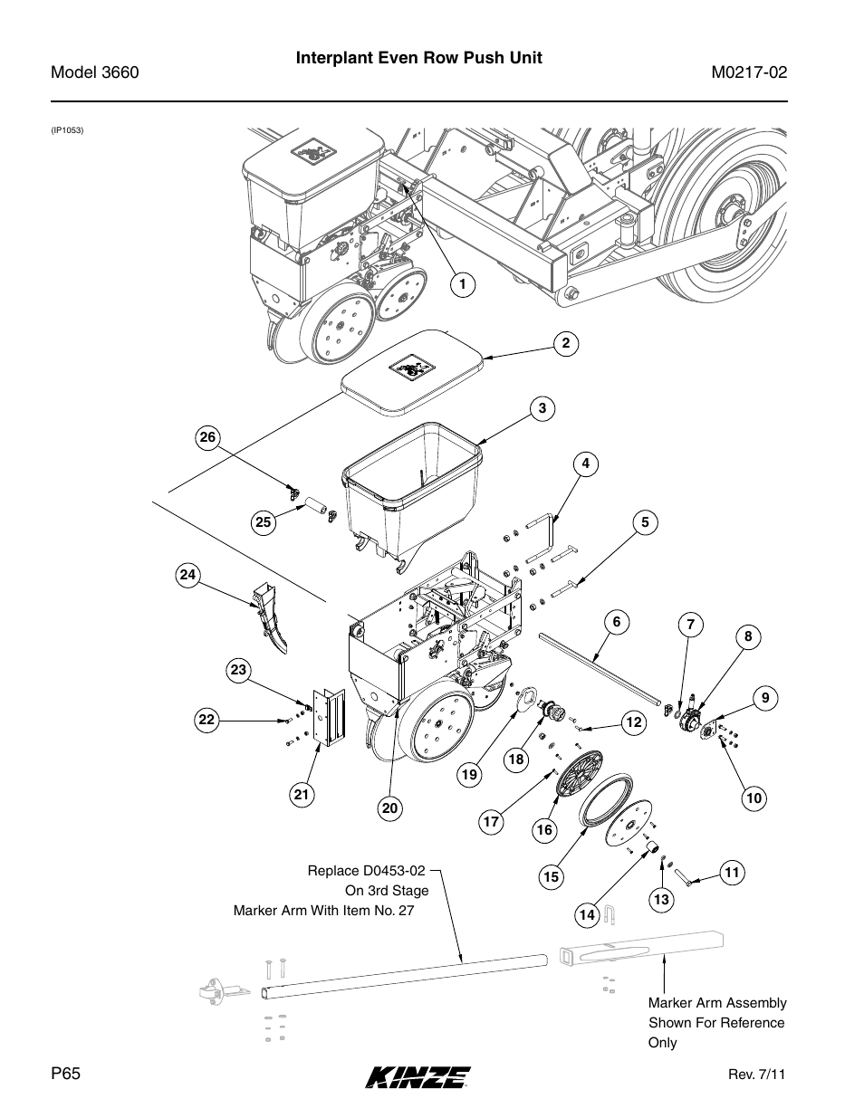 Interplant even row push unit | Kinze 3660 Lift and Rotate Planter Rev. 6/14 User Manual | Page 68 / 282