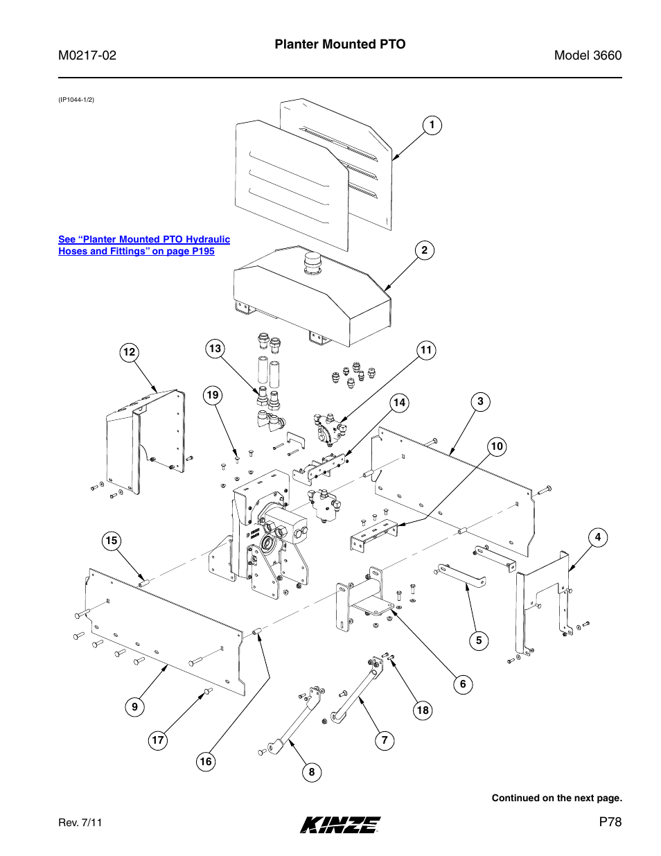 Planter mounted pto | Kinze 3660 Lift and Rotate Planter Rev. 6/14 User Manual | Page 81 / 282