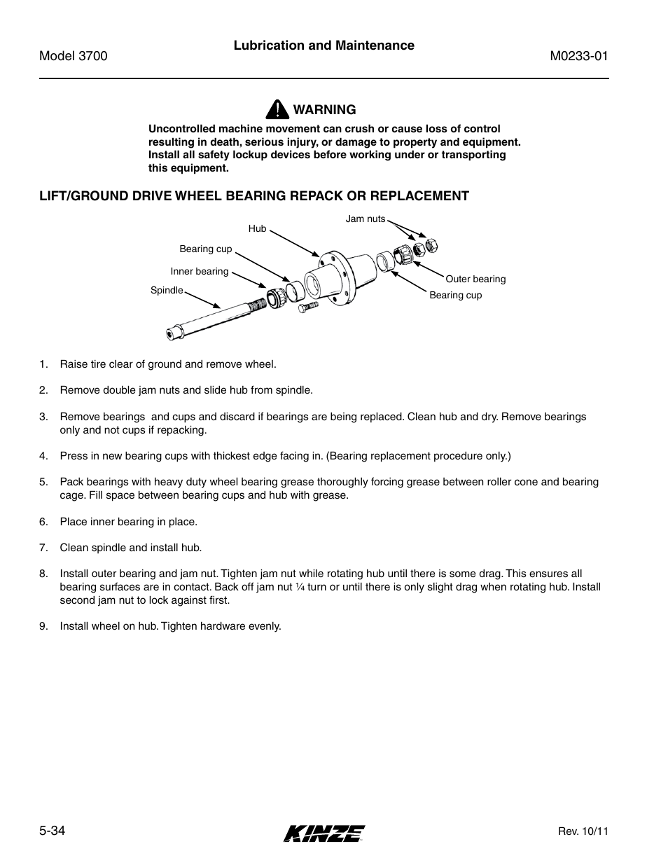 Kinze 3700 Front Folding Planter Rev. 7/14 User Manual | Page 130 / 172