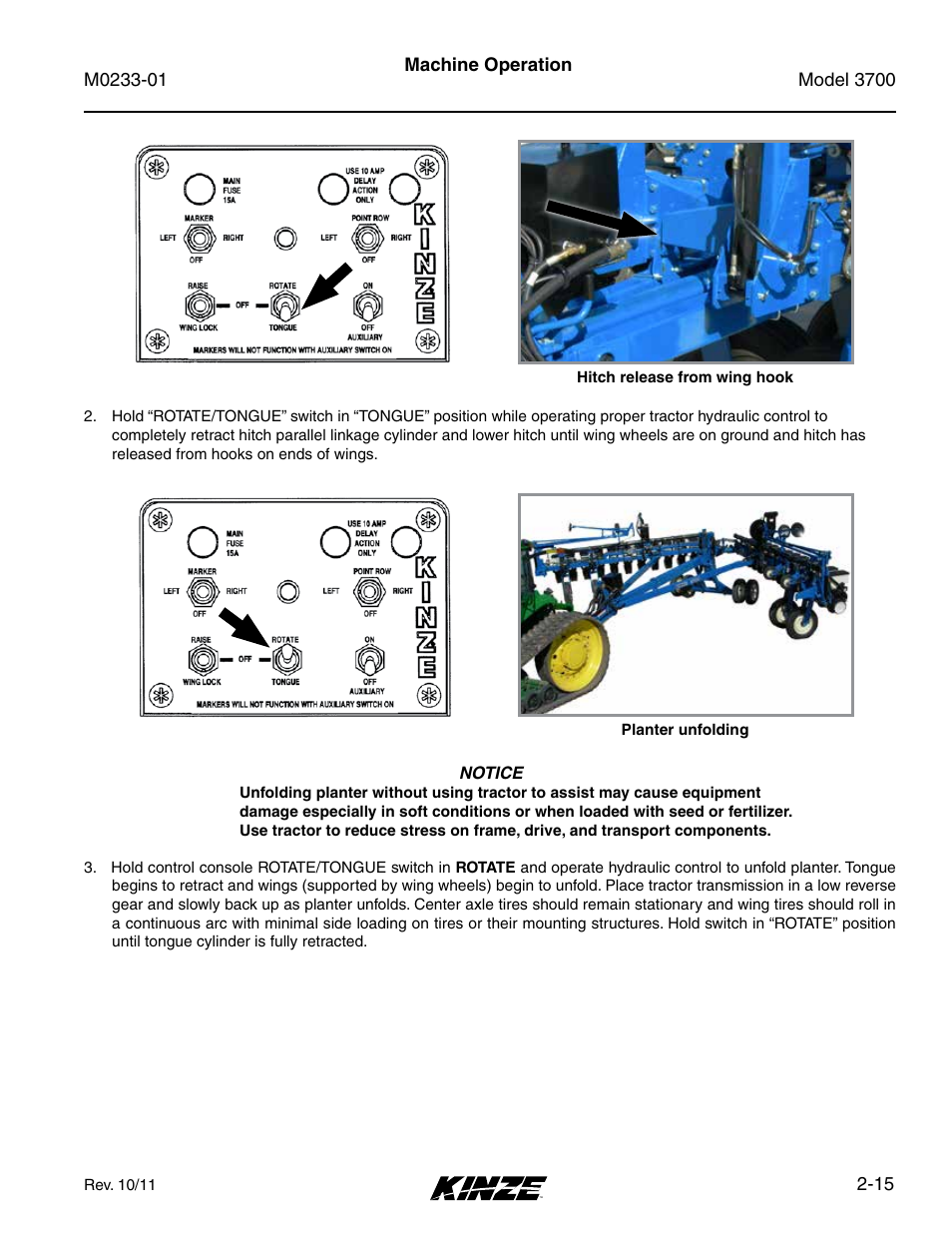 Kinze 3700 Front Folding Planter Rev. 7/14 User Manual | Page 25 / 172