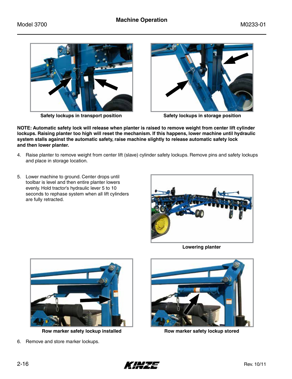 Kinze 3700 Front Folding Planter Rev. 7/14 User Manual | Page 26 / 172