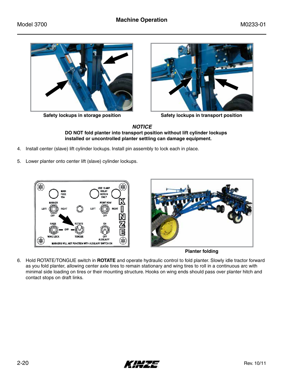 Kinze 3700 Front Folding Planter Rev. 7/14 User Manual | Page 30 / 172