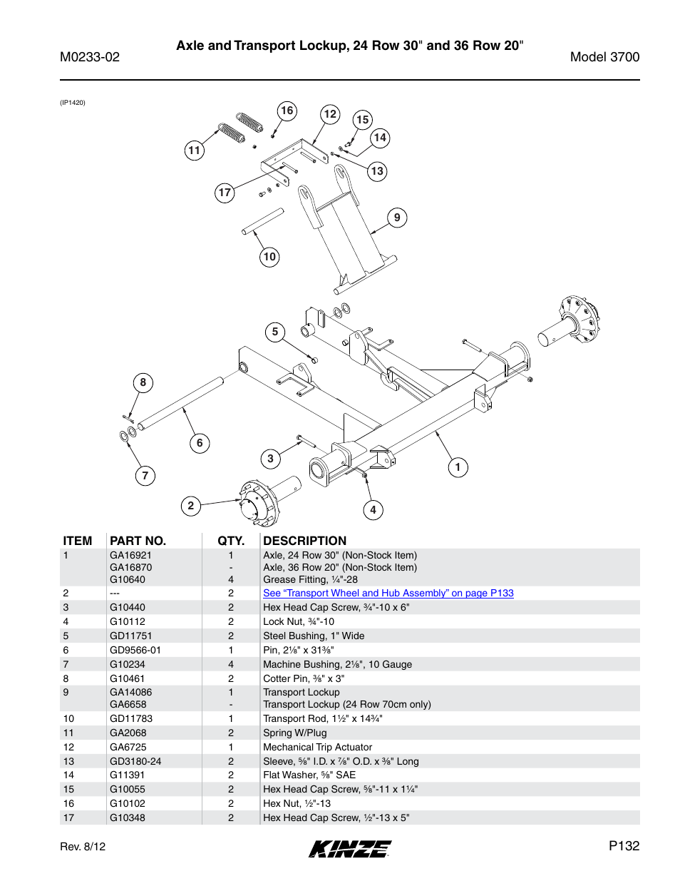 P132 | Kinze 3700 Front Folding Planter Rev. 6/14 User Manual | Page 135 / 284