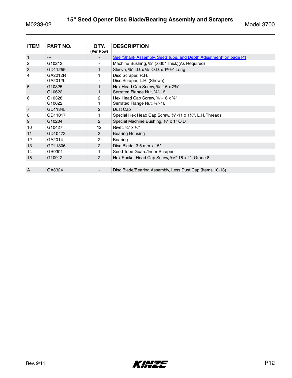 Kinze 3700 Front Folding Planter Rev. 6/14 User Manual | Page 15 / 284