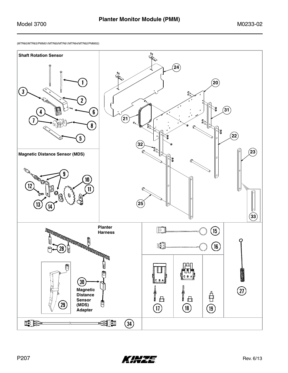 Planter monitor module (pmm), Rev. 6/13 | Kinze 3700 Front Folding Planter Rev. 6/14 User Manual | Page 210 / 284