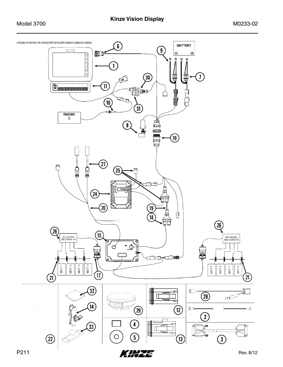 Kinze vision display | Kinze 3700 Front Folding Planter Rev. 6/14 User Manual | Page 214 / 284