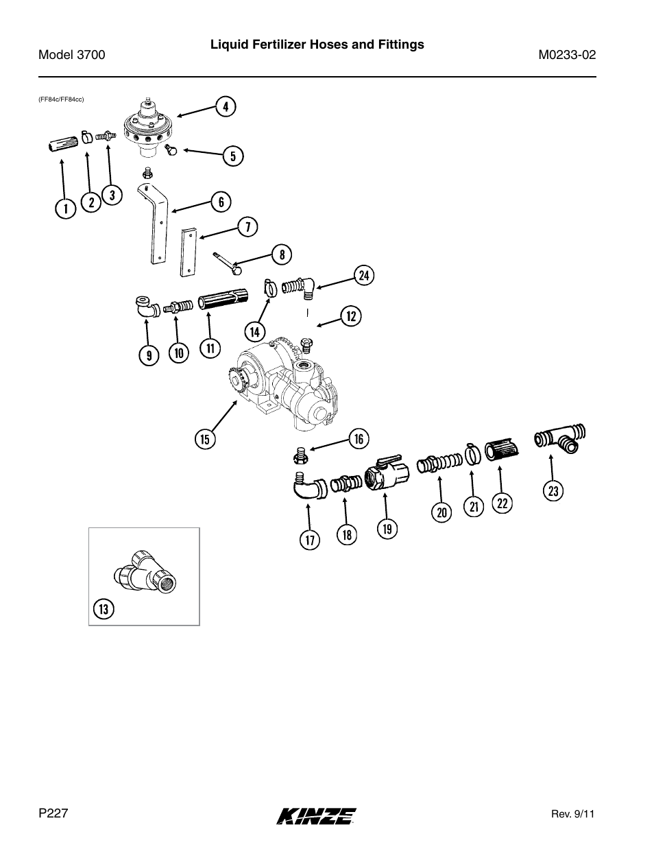 Liquid fertilizer hoses and fittings | Kinze 3700 Front Folding Planter Rev. 6/14 User Manual | Page 230 / 284