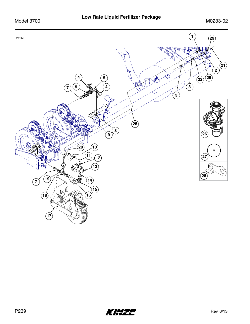 Low rate liquid fertilizer package | Kinze 3700 Front Folding Planter Rev. 6/14 User Manual | Page 242 / 284