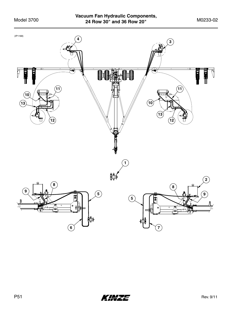 Vacuum fan hydraulic components | Kinze 3700 Front Folding Planter Rev. 6/14 User Manual | Page 54 / 284