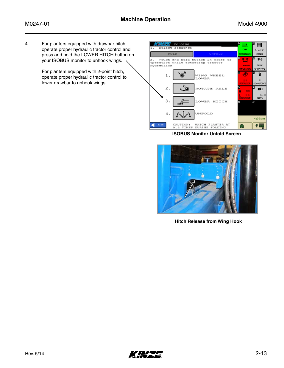 Kinze 4900 Front Folding Planter Rev. 5/14 User Manual | Page 25 / 132