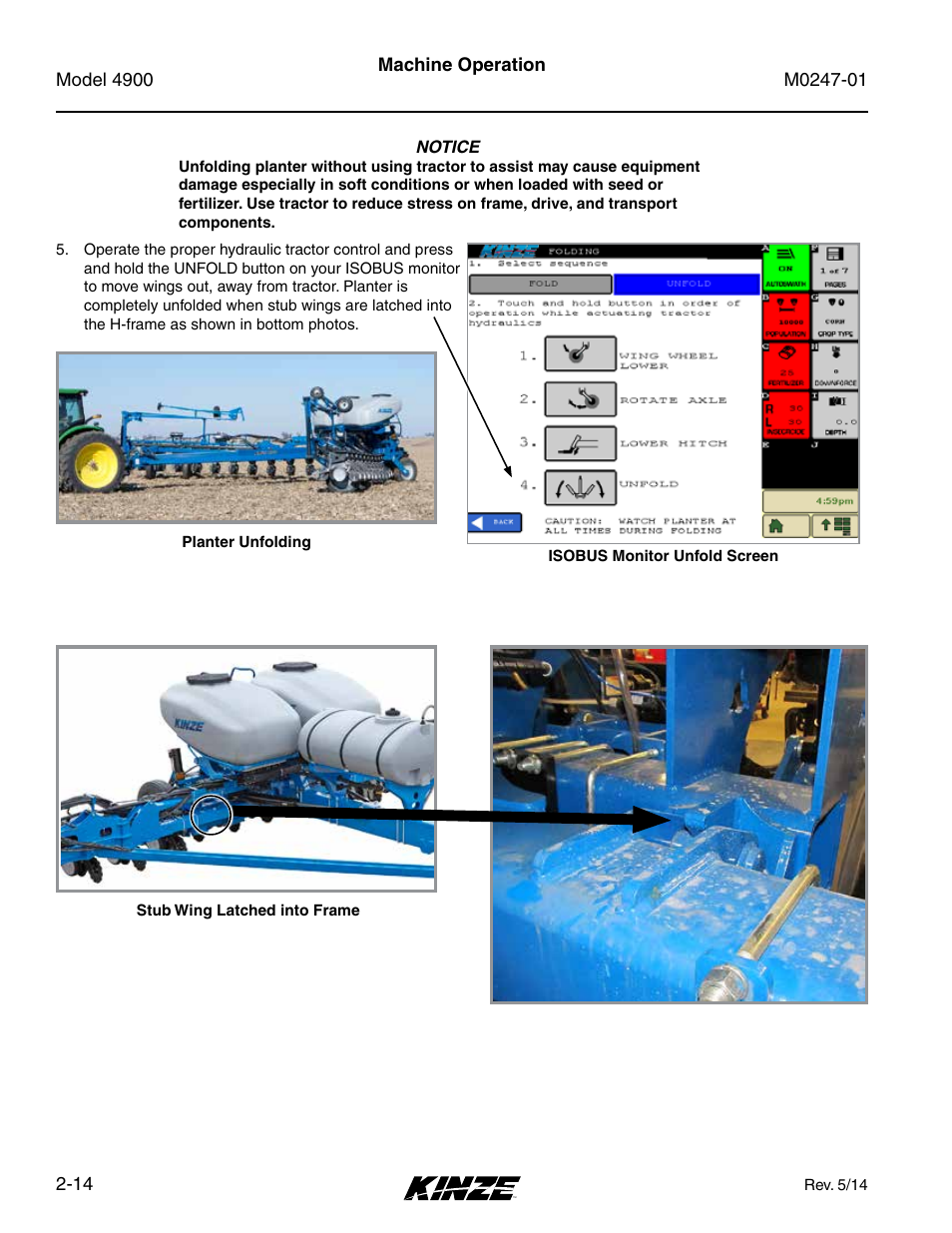 Kinze 4900 Front Folding Planter Rev. 5/14 User Manual | Page 26 / 132