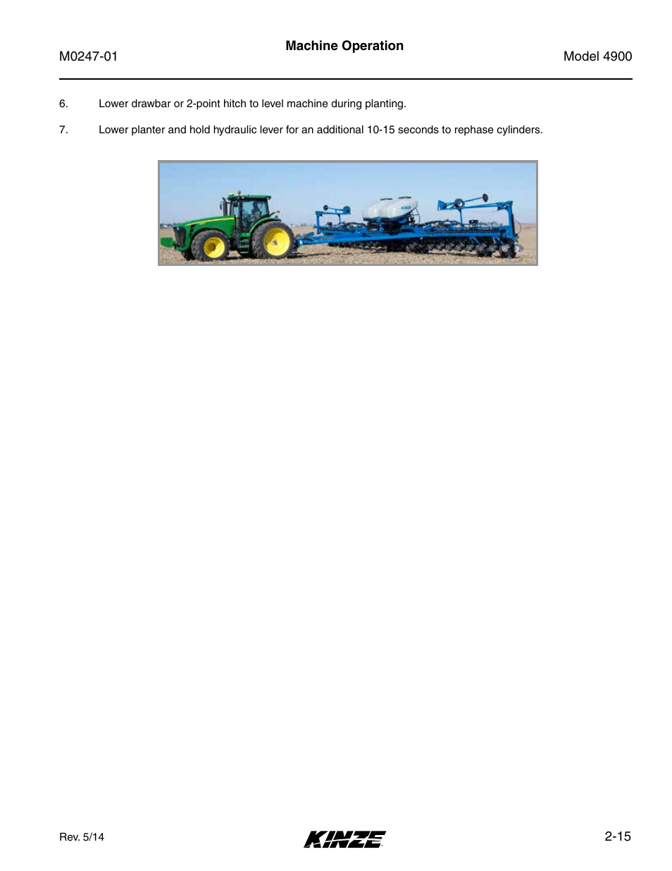 Kinze 4900 Front Folding Planter Rev. 5/14 User Manual | Page 27 / 132