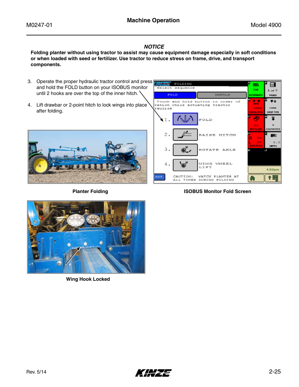 Kinze 4900 Front Folding Planter Rev. 5/14 User Manual | Page 37 / 132