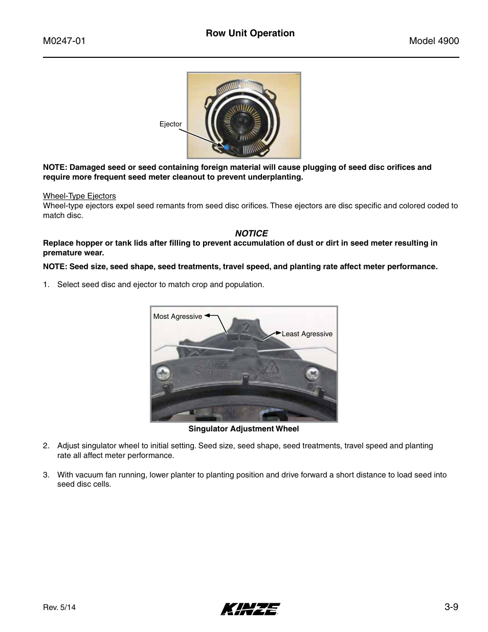 Kinze 4900 Front Folding Planter Rev. 5/14 User Manual | Page 67 / 132